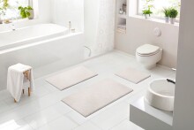 Badematte >MOLENA< in kiesel, 100% Polyester MAGICSOFT - 60x50x2,8cm (LxBxH)