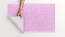 Badematte >MOLENA< in lavendel, 100% Polyester MAGICSOFT - 100x60x2,8cm (LxBxH)