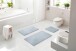 Badematte >MOLENA< in grau, 100% Polyester MAGICSOFT - 120x70x2,8cm (LxBxH)