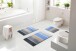 Badematte >SUMMERTIME< in blau, 100% Polyacryl SUPERSOFT - 60x50x1,8cm (LxBxH)