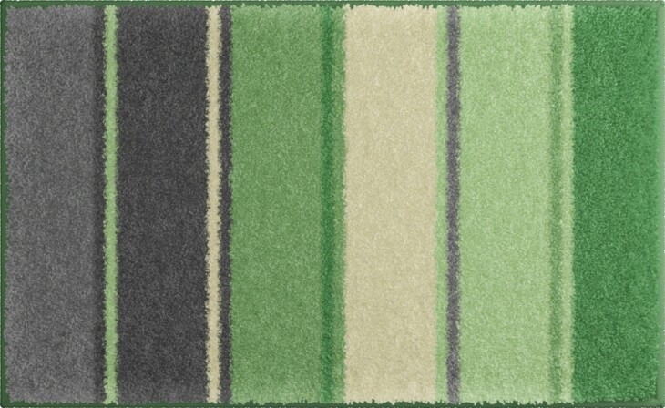 Badematte >SUMMERTIME< in grün, 100% Polyacryl SUPERSOFT - 90x60x2cm (LxBxH)