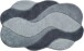 Badematte >CARMEN< in grau, 100% Polyacryl ULTRASOFT - 100x60x2,4cm (LxBxH)