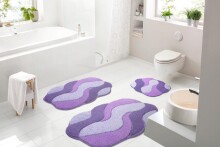 Badematte >CARMEN< in flieder, 100% Polyacryl ULTRASOFT - 100x60x2,4cm (LxBxH)