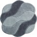 Badematte >CARMEN< in grau, 100% Polyacryl ULTRASOFT - 60x60x2,4cm (LxBxH)