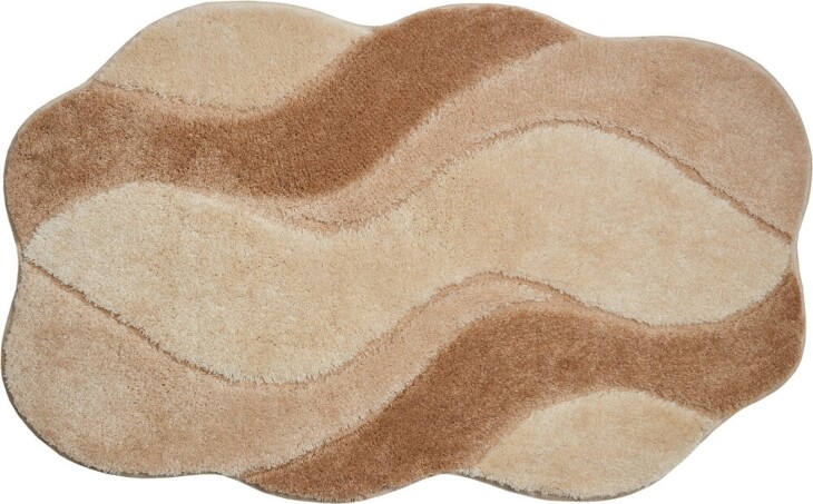 Badematte >CARMEN< in beige, 100% Polyacryl ULTRASOFT - 120x70x2,4cm (LxBxH)