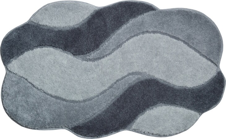 Badematte >CARMEN< in grau, 100% Polyacryl ULTRASOFT - 140x80x2,4cm (LxBxH)