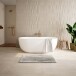 Badematte >ELYSIA< in silber, 100% Polyester MAGICSOFT - 120x70x2,5cm (LxBxH)