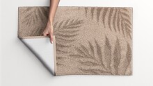 Badematte >FERYA< in beige, 100% Polyester MAGICSOFT - 100x60x1,8cm (LxBxH)