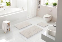 Badematte >FERYA< in natur, 100% Polyester MAGICSOFT - 120x70x1,8cm (LxBxH)