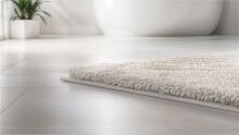Badematte >FERYA< in natur, 100% Polyester MAGICSOFT - 120x70x1,8cm (LxBxH)