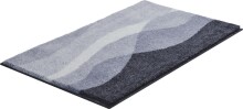 Badematte >HILLS< in anthrazit, 100% Polyacryl SUPERSOFT - 100x60x2cm (LxBxH)