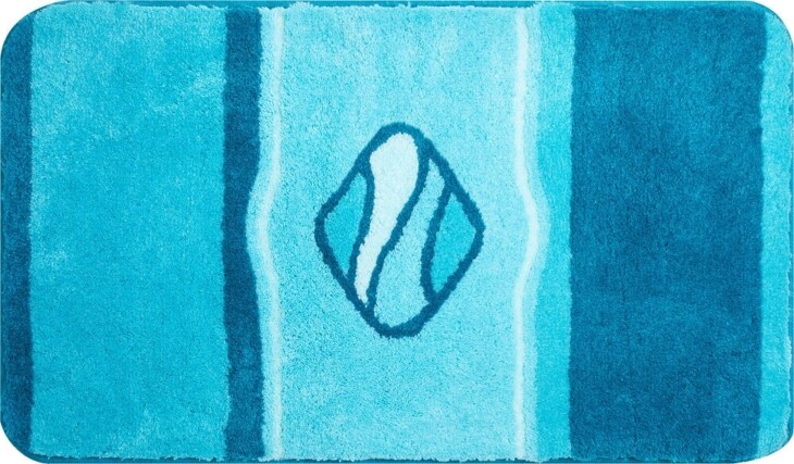Badematte >JEWEL< in türkis, 100% Polyacryl ULTRASOFT - 120x70x2,4cm (LxBxH)