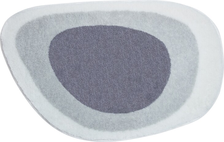 Badematte >LAKE< in silbergrau, 100% Polyacryl EXTRASOFT - 90x60x2,4cm (LxBxH)