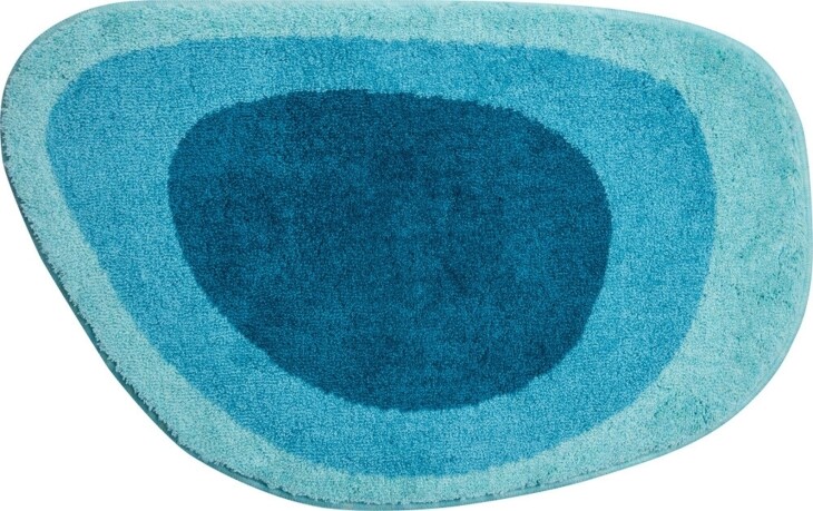 Badematte >LAKE< in türkis, 100% Polyacryl EXTRASOFT - 90x60x2,4cm (LxBxH)