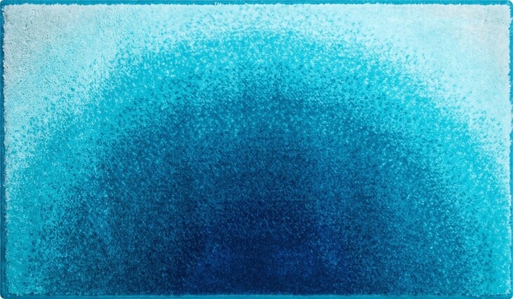 Badematte >SUNSHINE< in türkis, 100% Polyacryl SUPERSOFT - 100x60x2,4cm (LxBxH)