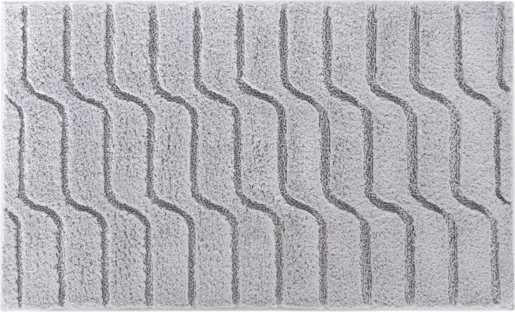Badematte >VOGUE< in grau, 100% Baumwolle - 120x70x2,4cm (LxBxH)