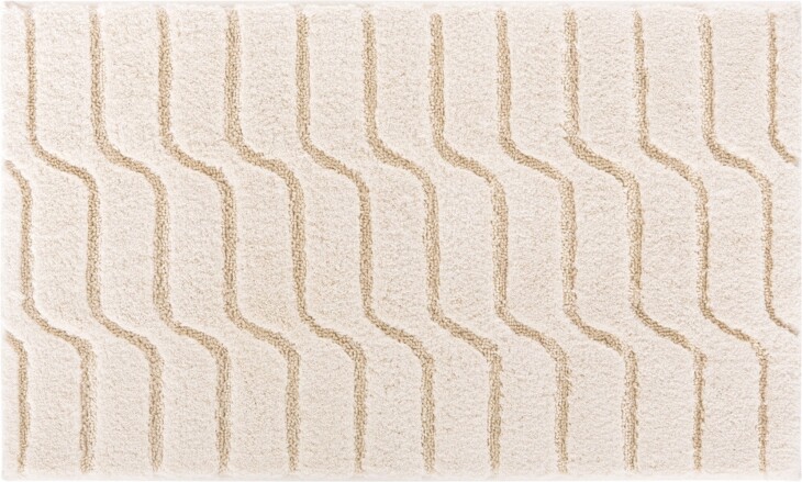 Badematte >VOGUE< in natur, 100% Baumwolle - 120x70x2,4cm (LxBxH)