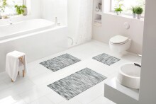 Badematte >LEONIE< in anthrazit - 115x65x1,5 (LxBxH)