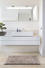 Badematte >LUXOR< in taupe, 100% Baumwolle - 100x60x2,2cm (LxBxH)