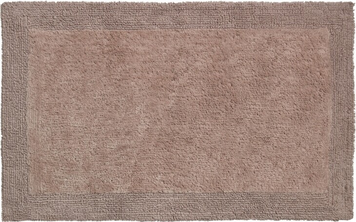 Badematte >LUXOR< in taupe, 100% Baumwolle - 150x80x2,2cm (LxBxH)