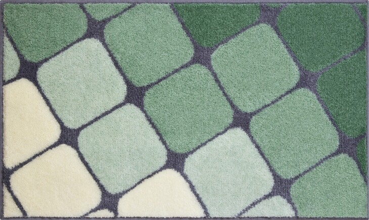 Badematte >SHANGA< in grün, 100% Polyacryl SUPERSOFT - 120x70x2cm (LxBxH)
