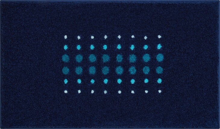 Badematte >SIRIA< in blau, 100% Polyacryl SUPERSOFT - 100x60x2cm (LxBxH)