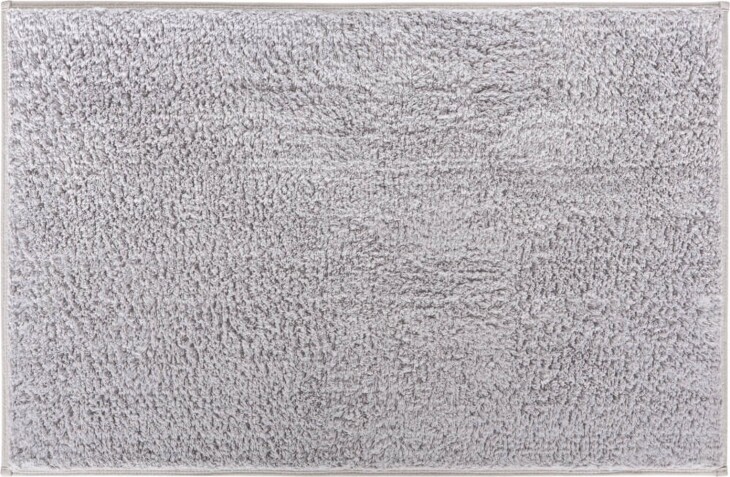 Badematte >MARLA< in grau, 100% Baumwolle - 90x60x1,7cm (LxBxH)