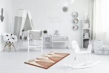 Badematte >MOUNTAINS< in beige, 100% Polyacryl SUPERSOFT - 140x80x1,7cm (LxBxH)