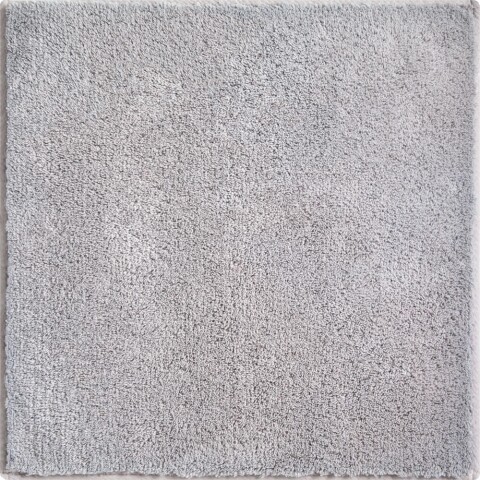 Badematte >MARLA< in grau, 100% Baumwolle - 60x60x1,7cm (LxBxH)
