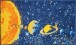 Badematte >PLANETS< in dark blue, 100% Polyacryl SUPERSOFT - 90x60x1,7cm (LxBxH)