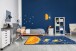 Badematte >PLANETS< in dark blue, 100% Polyacryl SUPERSOFT - 140x80x1,7 (LxBxH)