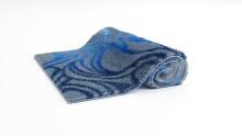 Badematte >MAYRA< in blue, 100% Polyacryl SUPERSOFT - 60x50x1,8cm (LxBxH)