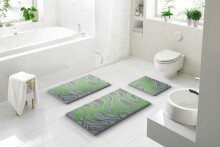 Badematte >MAYRA< in green, 100% Polyacryl SUPERSOFT - 60x50x1,8cm (LxBxH)
