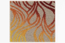Badematte >MAYRA< in orange, 100% Polyacryl...