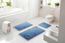 Badematte >MAYRA< in blue, 100% Polyacryl SUPERSOFT - 100x60x1,8cm (LxBxH)