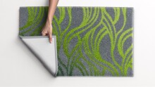 Badematte >MAYRA< in green, 100% Polyacryl SUPERSOFT - 100x60x1,8cm (LxBxH)