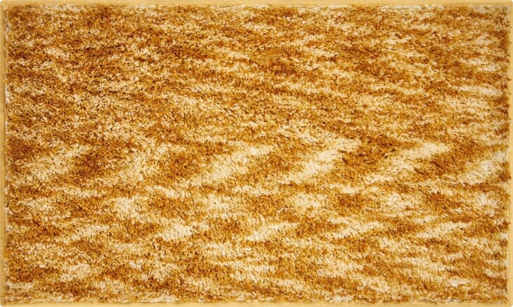 Badematte >MIRAGE< in curry, 100% Polyester POWERSOFT - 120x70x2,7cm (LxBxH)