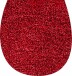 Badematte >WC-Deckel< in rubin, 100% Polyacryl SUPERSOFT - 50x47x1,7cm (LxBxH)
