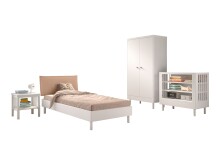 Jugendzimmer-Set >Buche massiv< (4-teilig) in...