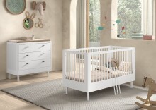 Babymöbel-Set >Buche massiv< (2-teilig) in...
