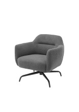 Drehsessel >Tajo< Loungesessel 360° drehbar, anthrazit - 75x70x74cm (BxHxT)