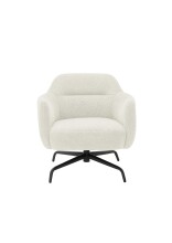 Drehsessel >Tajo< Loungesessel 360° drehbar, creme - 75x70x74cm (BxHxT)