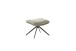 Drehsessel >PARKER< 360° drehbar, Loungesessel inkl. Hocker cappuccino - 76x83x79cm (BxHxT)