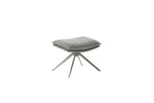 Drehsessel >PARKER< 360° drehbar, Loungesessel inkl. Hocker anthrazit - 76x83x79cm (BxHxT)