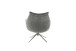 Drehsessel >PARKER< 360° drehbar, Loungesessel inkl. Hocker anthrazit - 76x83x79cm (BxHxT)