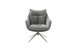 Drehsessel >PARKER< 360° drehbar, Loungesessel inkl. Hocker anthrazit - 76x83x79cm (BxHxT)