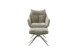 Drehsessel >PARKER< 360° drehbar, Loungesessel inkl. Hocker cappuccino - 76x83x79cm (BxHxT)