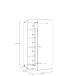 Eckkleiderschrank >LISSON< in Weiss - 92,2x193,7x92,2cm (BxHxT)