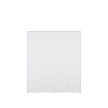 Drehtürenschrank >LISSON< 3 Schubladen, in Weiss - 169,1x193,7x60,2cm (BxHxT)
