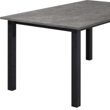 Esstisch >Duisburg< in Grau Beton-Dekor, MDF - 120x76x80cm (BxHxT)